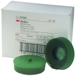 ROLOC BRISTLE DISCS-GREEN 3" 50G